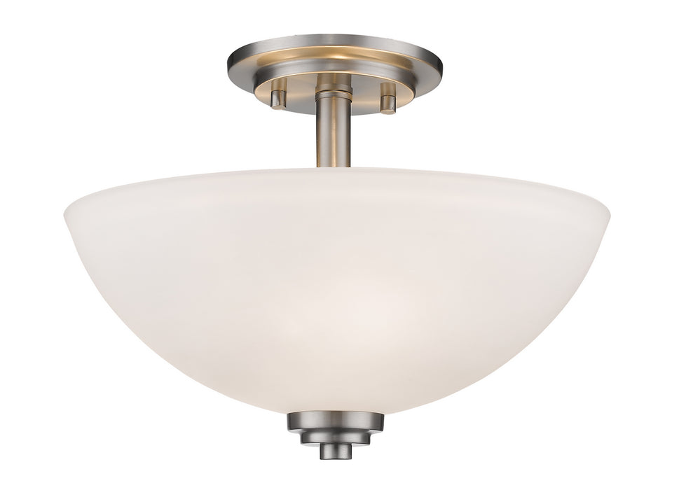 Z-Lite 443SF-BN Ashton Three Light Semi Flush Mount, Brushed Nickel Main Image.jpg