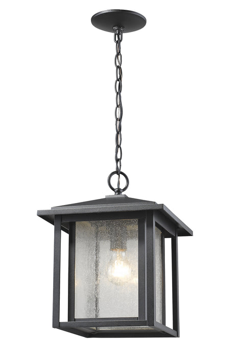 Z-Lite 554CHB-BK Aspen One Light Outdoor Chain Mount Ceiling Fixture, Black Main Image.jpg