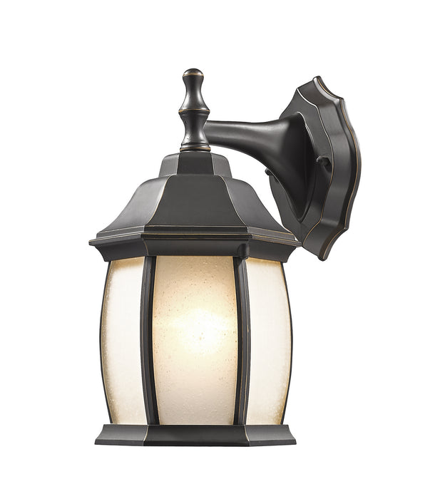 Z-Lite T20-ORB-F Waterdown One Light Outdoor Wall Sconce, Oil Rubbed Bronze Main Image.jpg