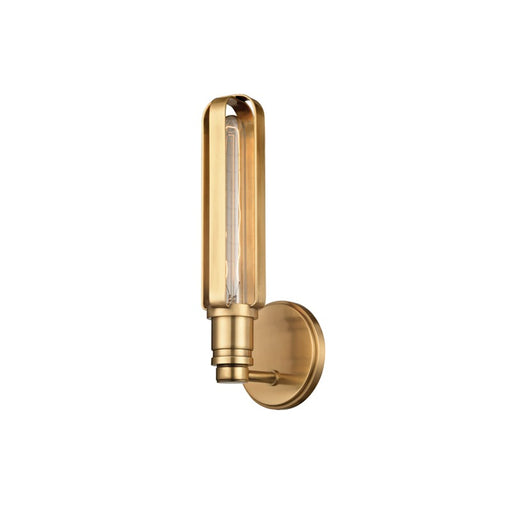 Hudson Valley 1091-AGB Red Hook One Light Wall Sconce, Aged Brass Main Image.jpg