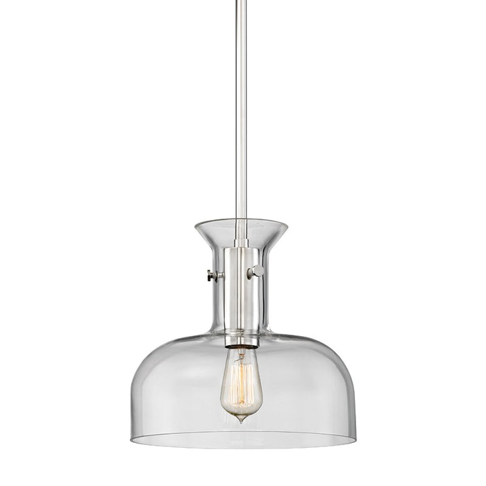 Hudson Valley 7912-PN Coffey One Light Pendant, Polished Nickel Main Image.jpg