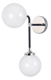 Maxim 24722WTBKPN Atom Two Light Wall Sconce, Black / Polished Nickel Alternate Image.jpg