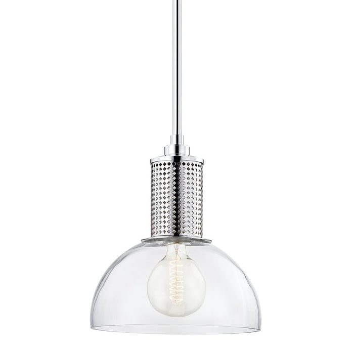 Hudson Valley 7214-PN Halcyon One Light Pendant, Polished Nickel Main Image.jpg