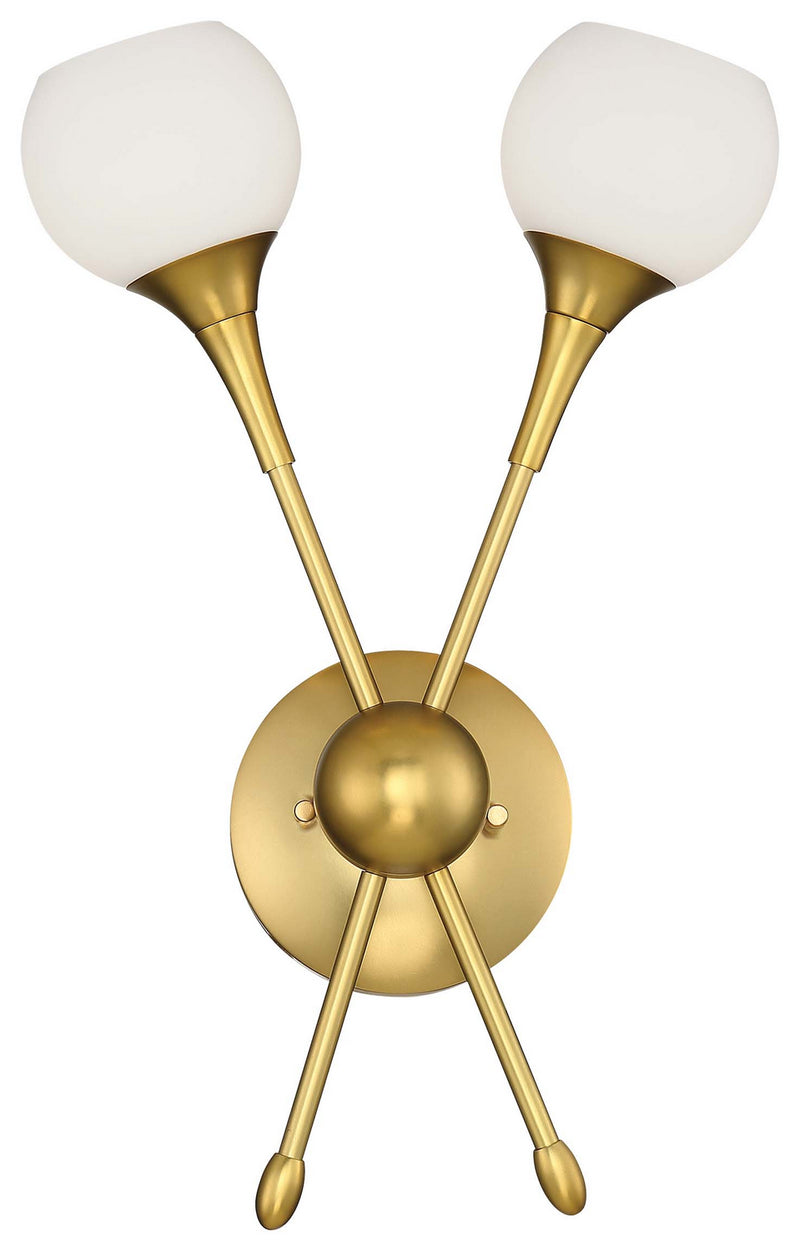 George Kovacs P1802-248 Pontil Two Light Wall Sconce, Honey Gold Main Image.jpg