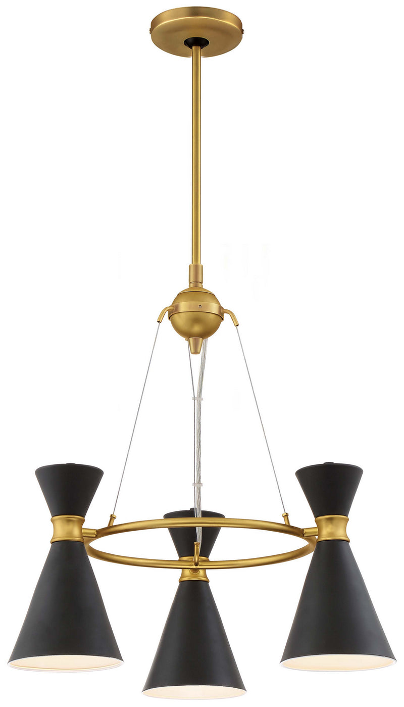 George Kovacs P1823-248 Conic Three Light Mini Chandelier, Honey Gold Main Image.jpg