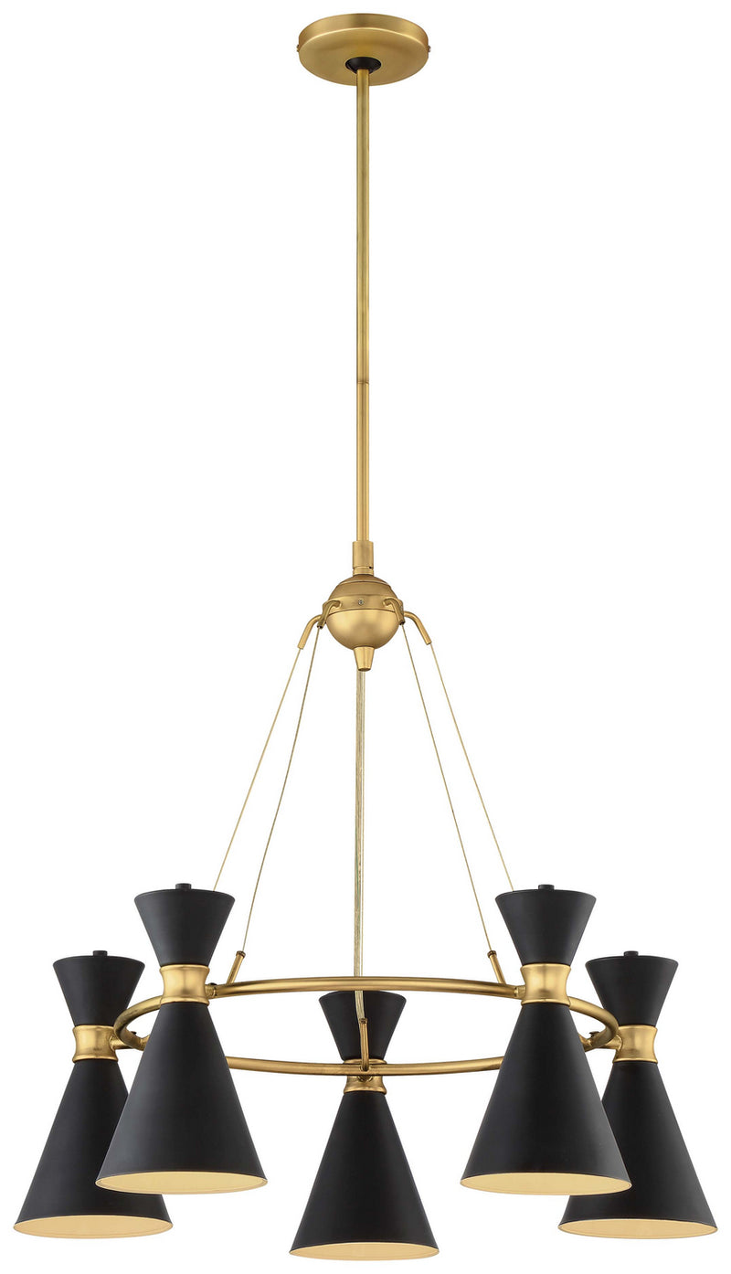 George Kovacs P1825-248 Conic Five Light Chandelier, Honey Gold Main Image.jpg