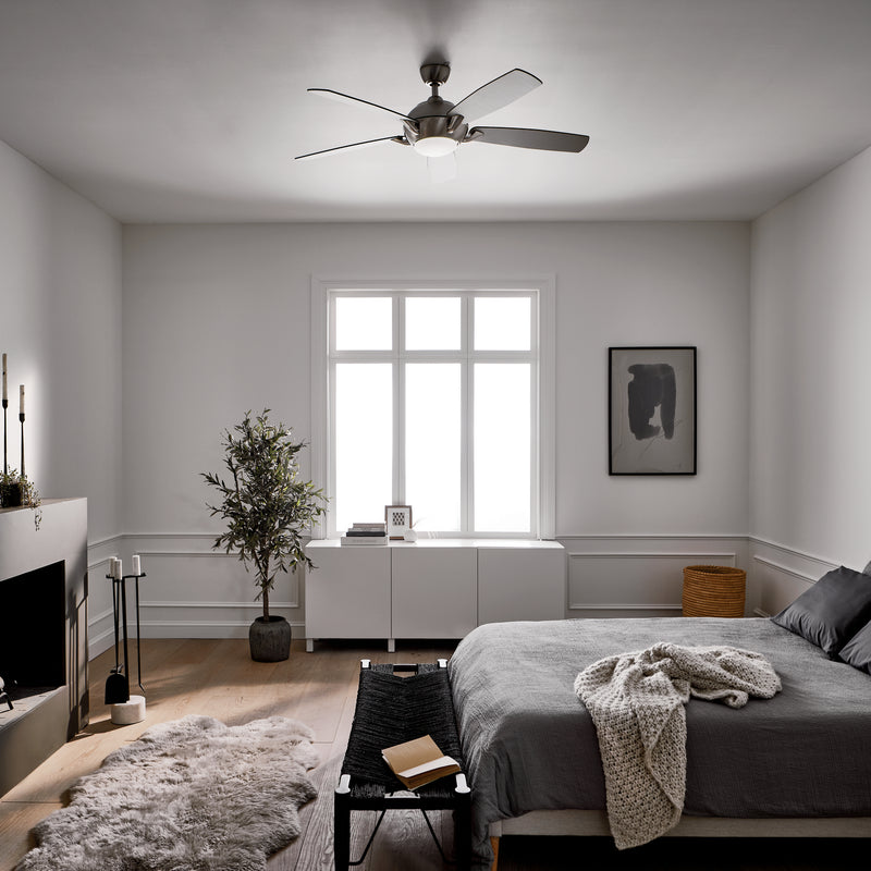 Kichler 330001BSS 54"Ceiling Fan, Brushed Stainless Steel (3)