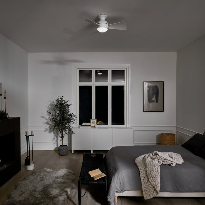 Kichler 330150MWH Sola 34" Ceiling Fan, Matte White Alternate Image.jpg