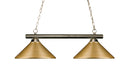 Z-Lite 155-2BN-MSG Sharp Shooter Two Light Island Pendant, Brushed Nickel Main Image.jpg