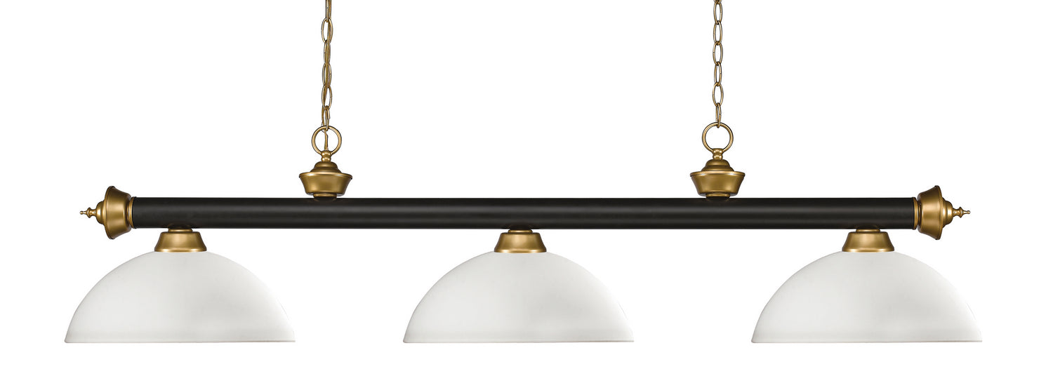 Z-Lite 200-3BRZ+SG-DMO14 Riviera Three Light Island Pendant, Bronze / Satin Gold Main Image.jpg