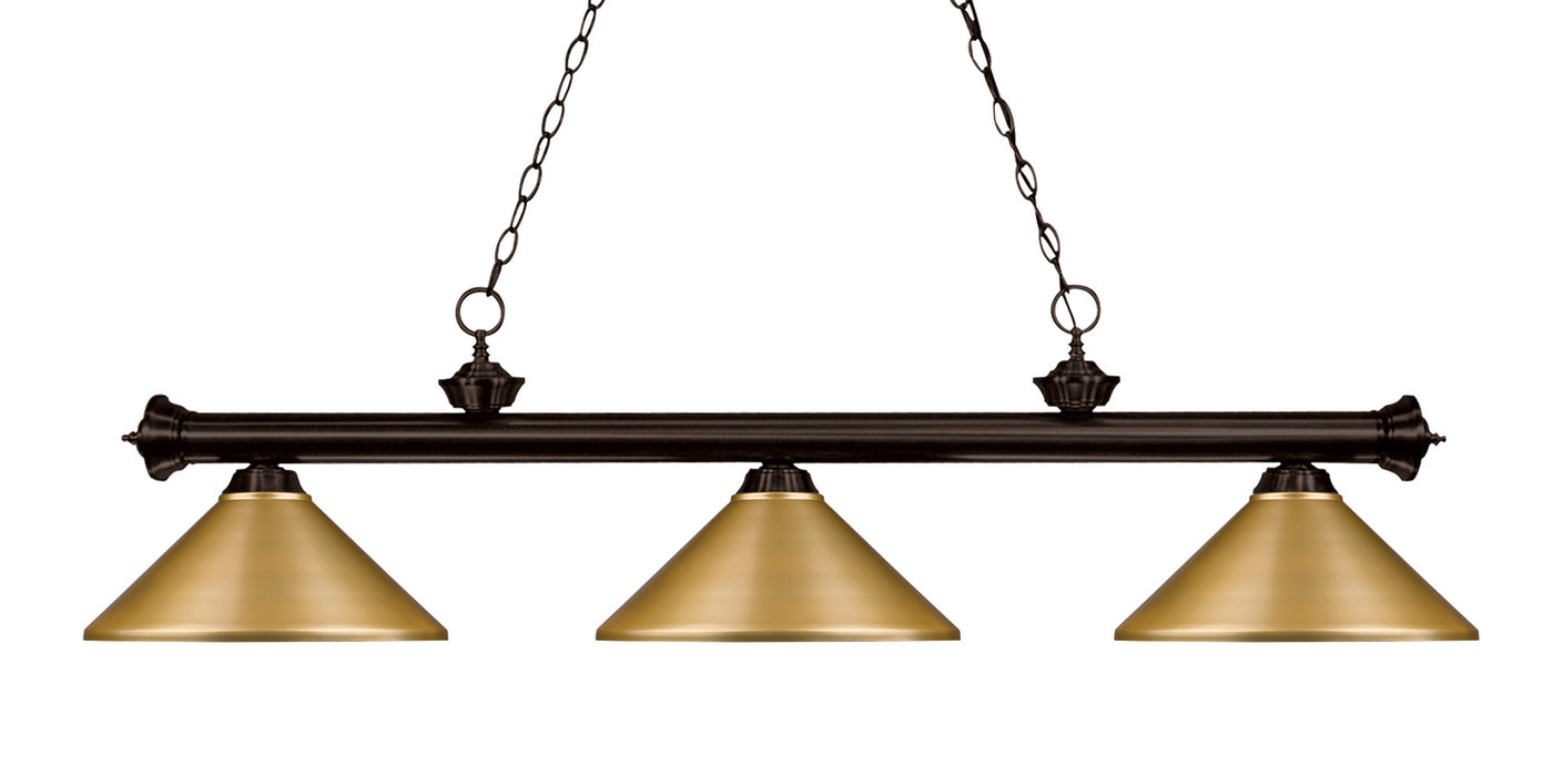 Z-Lite 200-3BRZ-MSG Riviera Three Light Island Pendant, Bronze Main Image.jpg