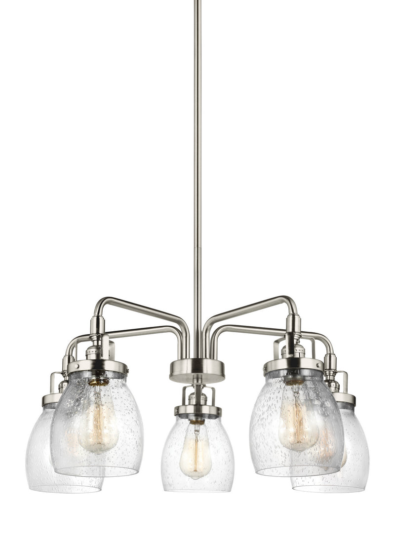 Generation Lighting 3114505-962 Belton Five Light Chandelier, Brushed Nickel Main Image.jpg