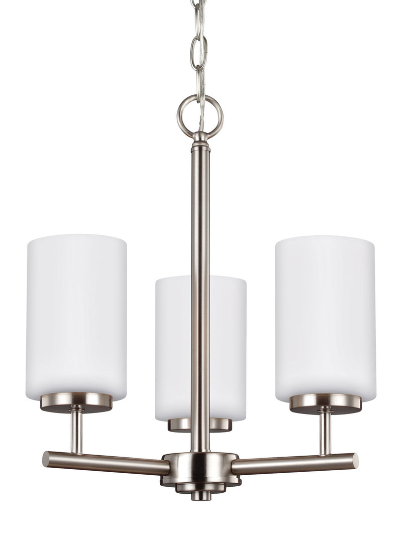 Generation Lighting 31160-962 Oslo Three Light Chandelier, Brushed Nickel Main Image.jpg