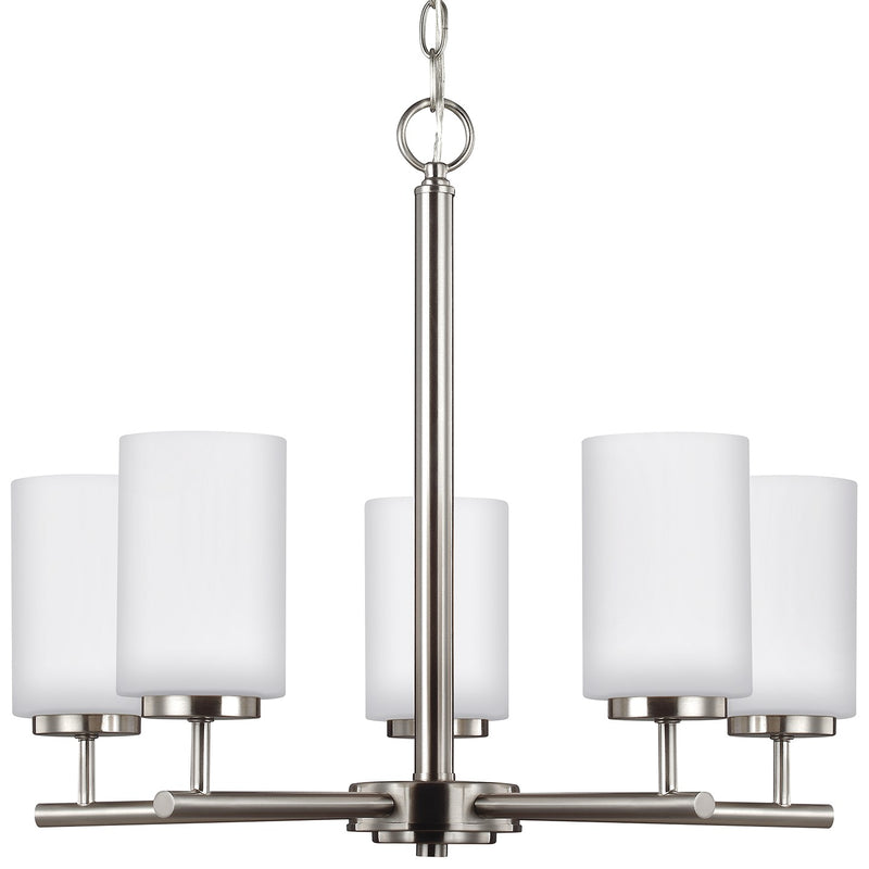 Generation Lighting 31161-962 Oslo Five Light Chandelier, Brushed Nickel Main Image.jpg