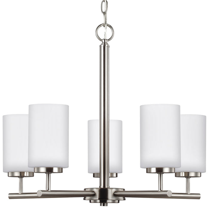 Generation Lighting 31161EN3-962 Oslo Five Light Chandelier, Brushed Nickel Main Image.jpg