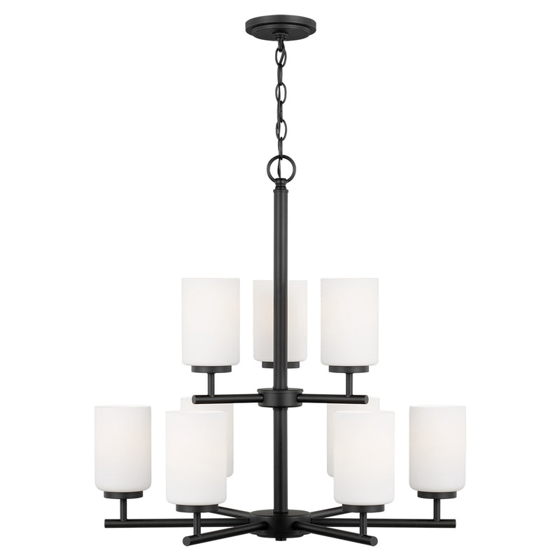 Generation Lighting 31162EN3-112 Oslo Nine Light Chandelier, Midnight Black Main Image.jpg
