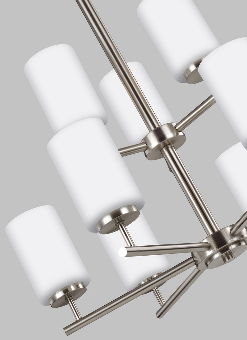 Generation Lighting 31162EN3-962 Oslo Nine Light Chandelier, Brushed Nickel Alternate Image.jpg
