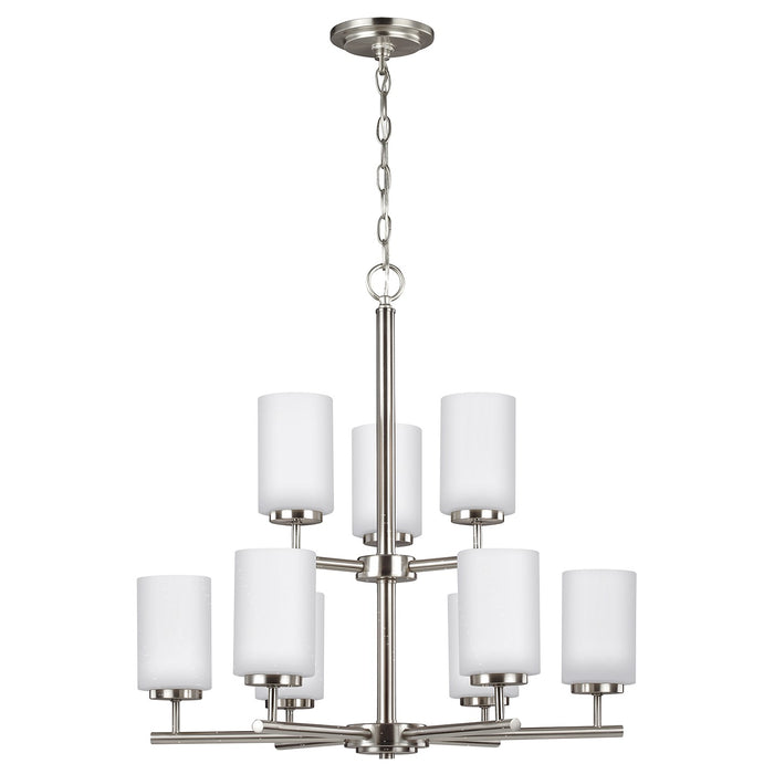 Generation Lighting 31162EN3-962 Oslo Nine Light Chandelier, Brushed Nickel Main Image.jpg