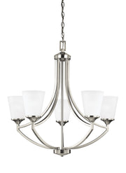 Generation Lighting 3124505EN3-962 Hanford Five Light Chandelier, Brushed Nickel Main Image.jpg