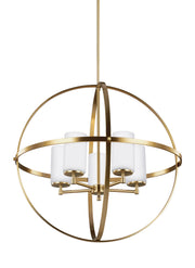 Generation Lighting 3124605EN3-848 Alturas Five Light Chandelier, Satin Brass Main Image.jpg