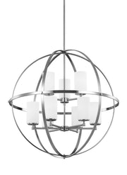 Generation Lighting 3124609EN3-962 Alturas Nine Light Chandelier, Brushed Nickel Main Image.jpg