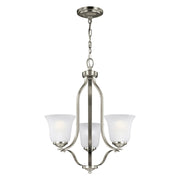Generation Lighting 3139003EN3-962 Emmons Three Light Chandelier, Brushed Nickel Main Image.jpg