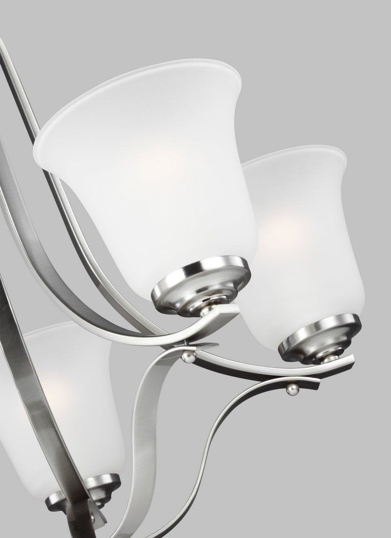 Generation Lighting 3139005-962 Emmons Five Light Chandelier, Brushed Nickel Alternate Image.jpg