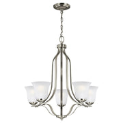 Generation Lighting 3139005-962 Emmons Five Light Chandelier, Brushed Nickel Main Image.jpg