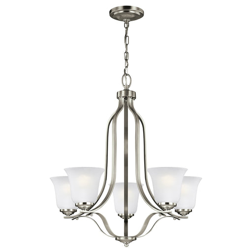 Generation Lighting 3139005-962 Emmons Five Light Chandelier, Brushed Nickel Main Image.jpg