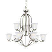 Generation Lighting 3139009-962 Emmons Nine Light Chandelier, Brushed Nickel Alternate Image 2.jpg