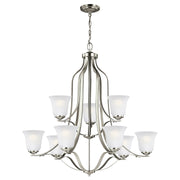 Generation Lighting 3139009-962 Emmons Nine Light Chandelier, Brushed Nickel Main Image.jpg