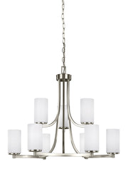 Generation Lighting 3139109-962 Hettinger Nine Light Chandelier, Brushed Nickel Main Image.jpg