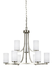 Generation Lighting 3139109EN3-962 Hettinger Nine Light Chandelier, Brushed Nickel Main Image.jpg