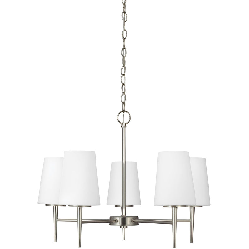 Generation Lighting 3140405EN3-962 Driscoll Five Light Chandelier, Brushed Nickel Main Image.jpg