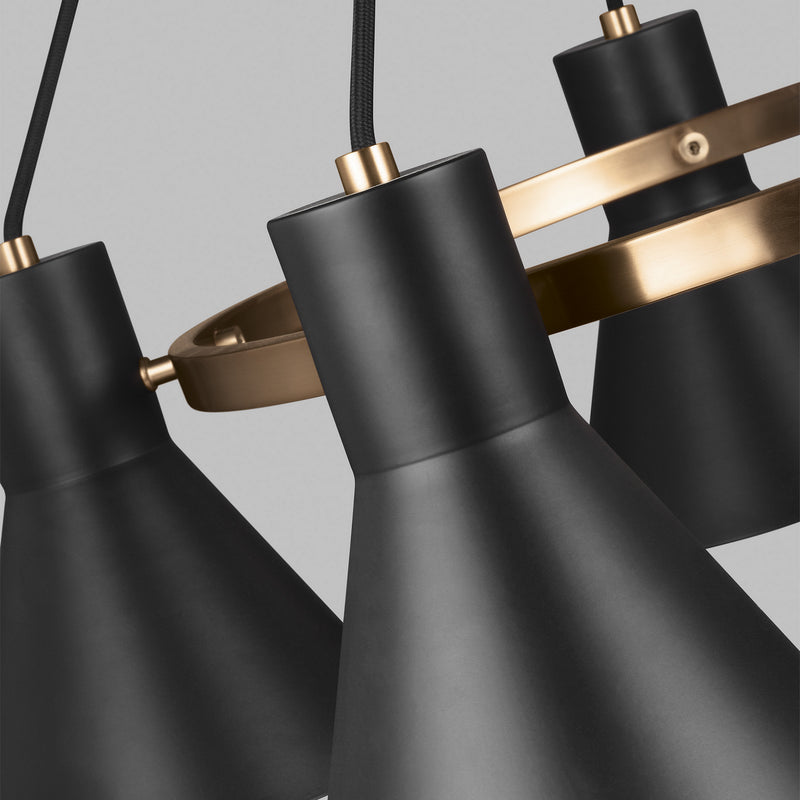 Generation Lighting 3141305-848 Towner Five Light Chandelier, Satin Brass Alternate Image 2.jpg
