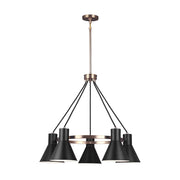 Generation Lighting 3141305-848 Towner Five Light Chandelier, Satin Brass Main Image.jpg