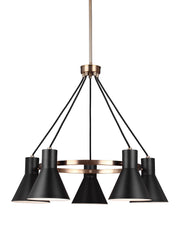 Generation Lighting 3141305EN3-848 Towner Five Light Chandelier, Satin Brass Main Image.jpg