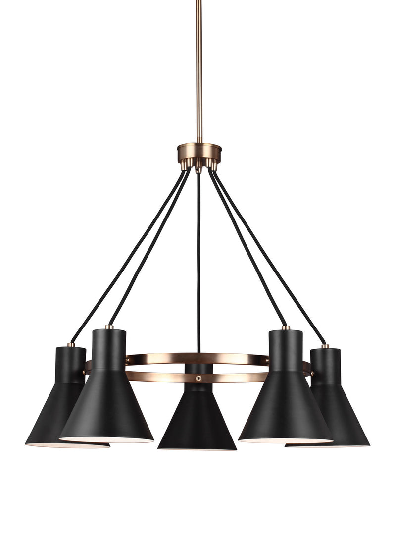 Generation Lighting 3141305EN3-848 Towner Five Light Chandelier, Satin Brass Main Image.jpg