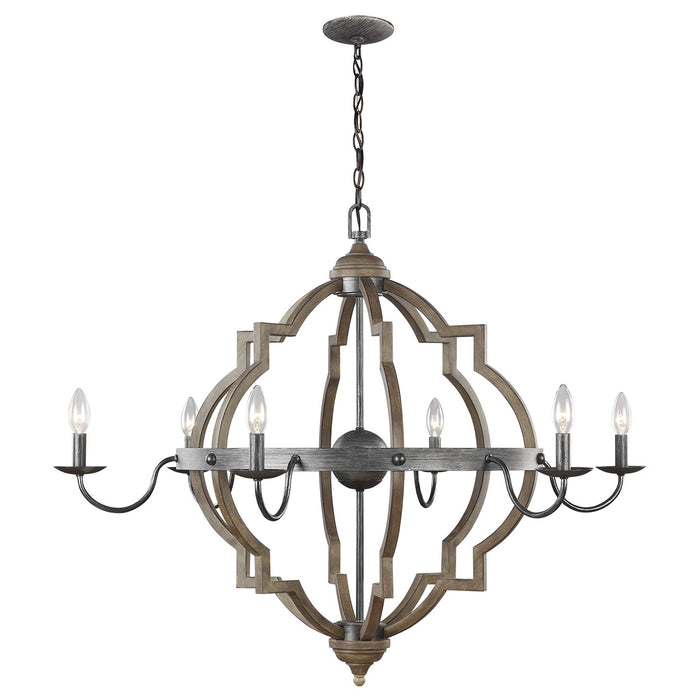 Generation Lighting 3224906-846 Socorro Six Light Chandelier, Stardust Main Image.jpg