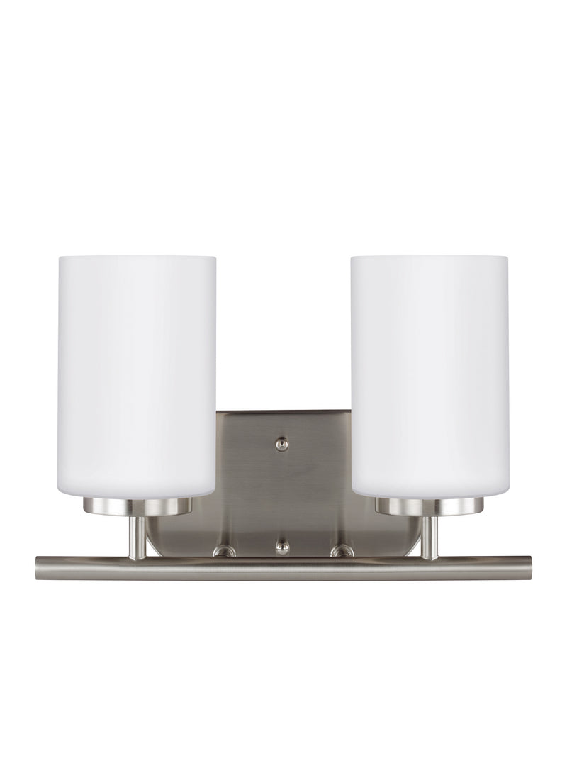 Generation Lighting 41161-962 Oslo Two Light Wall / Bath, Brushed Nickel Main Image.jpg
