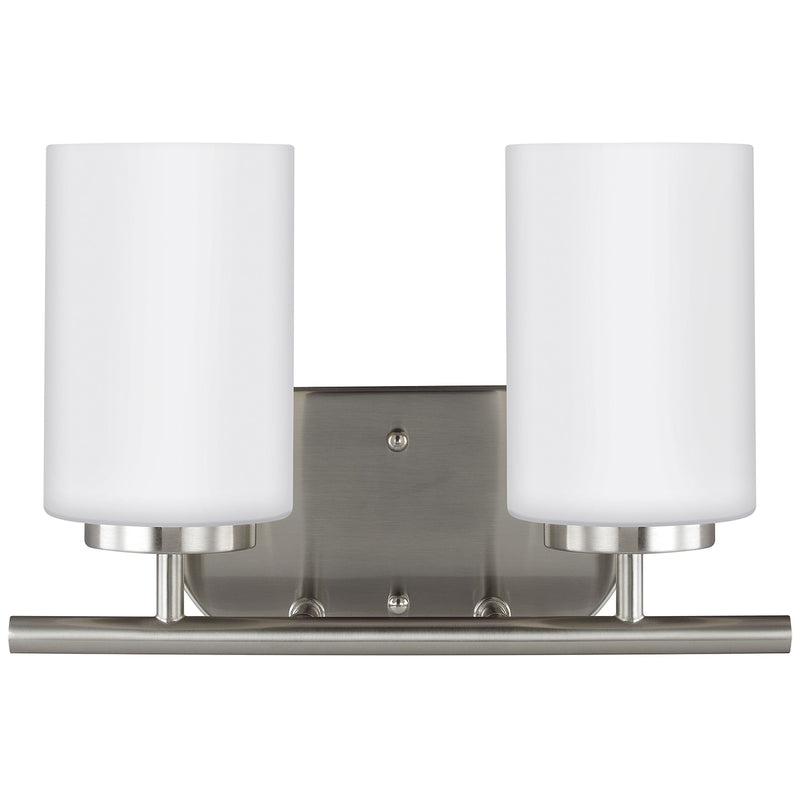 Generation Lighting 41161EN3-962 Oslo Two Light Wall / Bath, Brushed Nickel Main Image.jpg