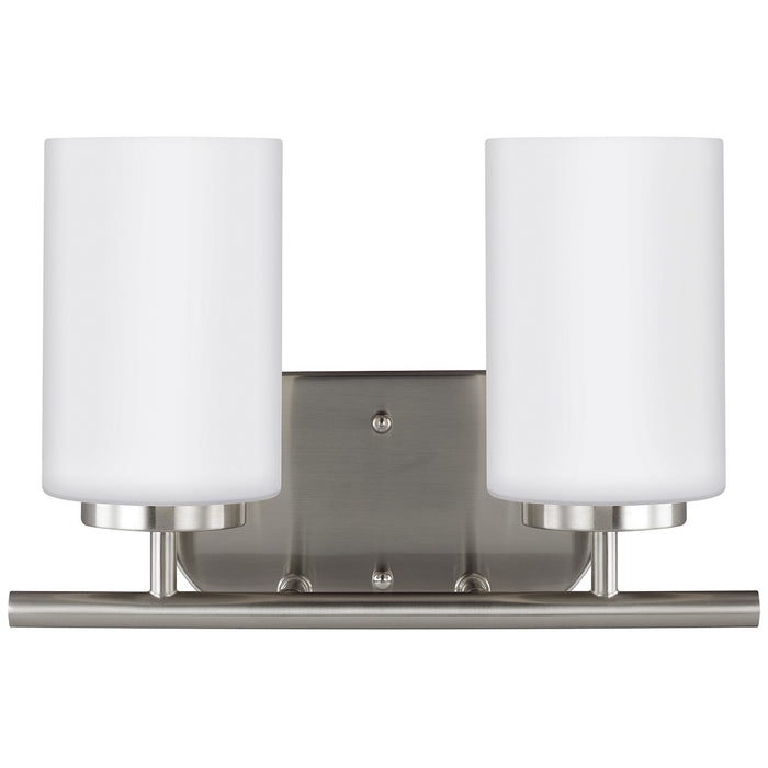 Generation Lighting 41161EN3-962 Oslo Two Light Wall / Bath, Brushed Nickel Main Image.jpg