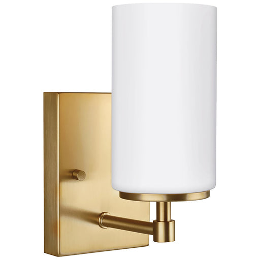 Generation Lighting 4124601-848 Alturas One Light Wall / Bath Sconce, Satin Brass Main Image.jpg