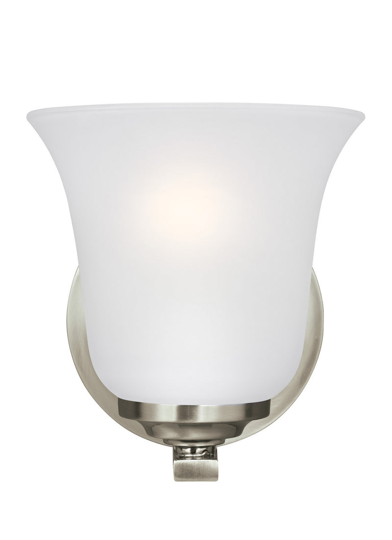 Generation Lighting 4139001EN3-962 Emmons One Light Wall / Bath Sconce, Brushed Nickel Main Image.jpg