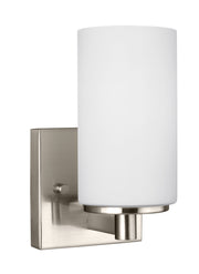 Generation Lighting 4139101EN3-962 Hettinger One Light Wall / Bath Sconce, Brushed Nickel Main Image.jpg