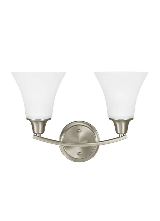 Generation Lighting 4413202EN3-962 Metcalf Two Light Wall / Bath, Brushed Nickel Main Image.jpg