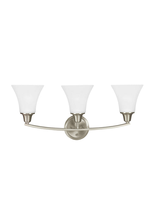 Generation Lighting 4413203EN3-962 Metcalf Three Light Wall / Bath, Brushed Nickel Main Image.jpg