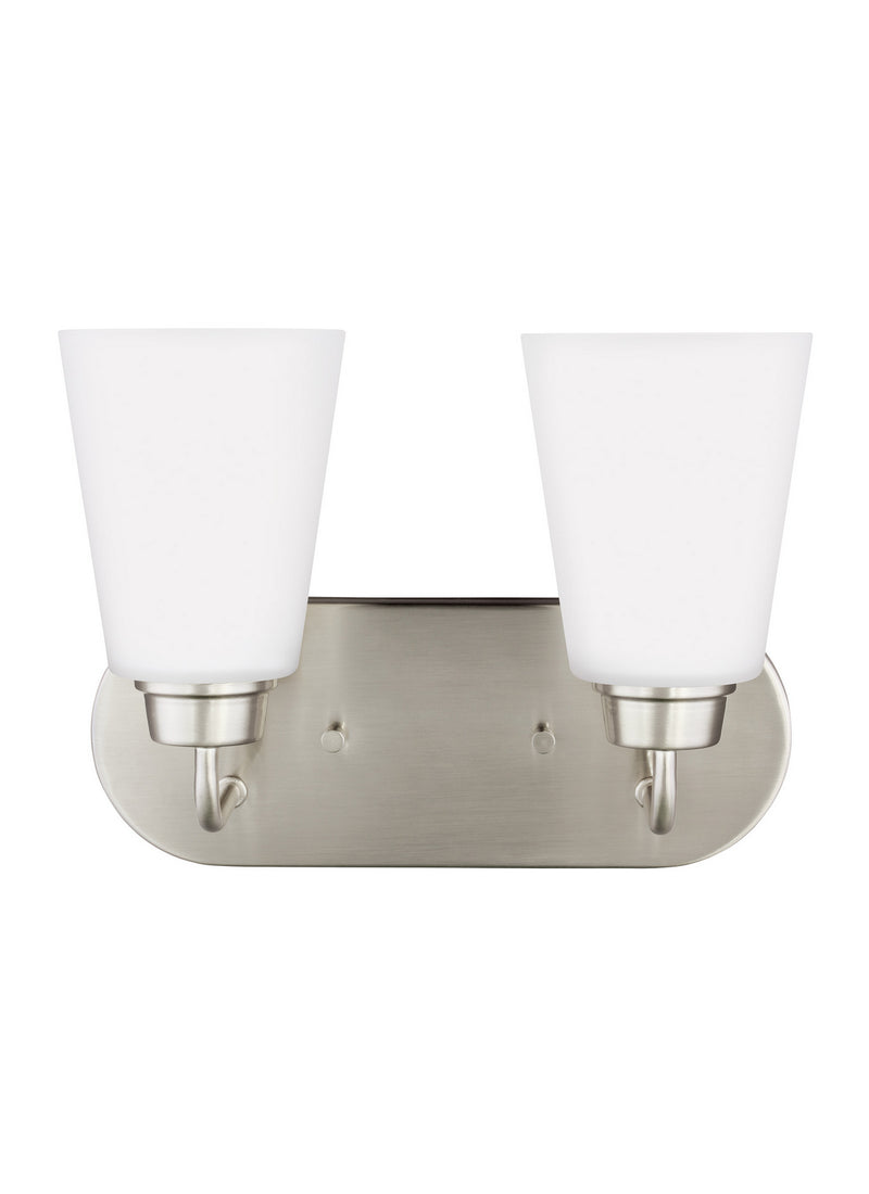 Generation Lighting 4415202EN3-962 Kerrville Two Light Wall / Bath, Brushed Nickel Main Image.jpg