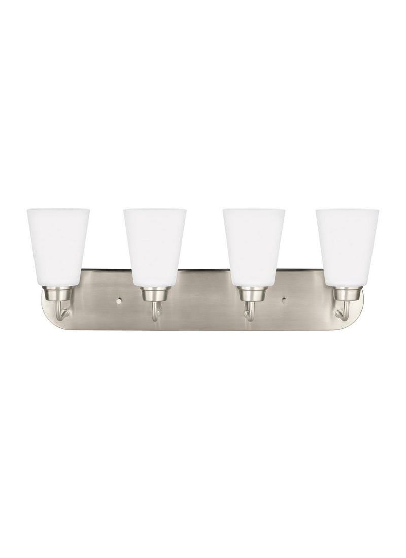 Generation Lighting 4415204EN3-962 Kerrville Four Light Wall / Bath, Brushed Nickel Main Image.jpg