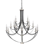 Quoizel ANA5015K Alana 15 Light Chandelier, Mystic Black Alternate Image 2.jpg